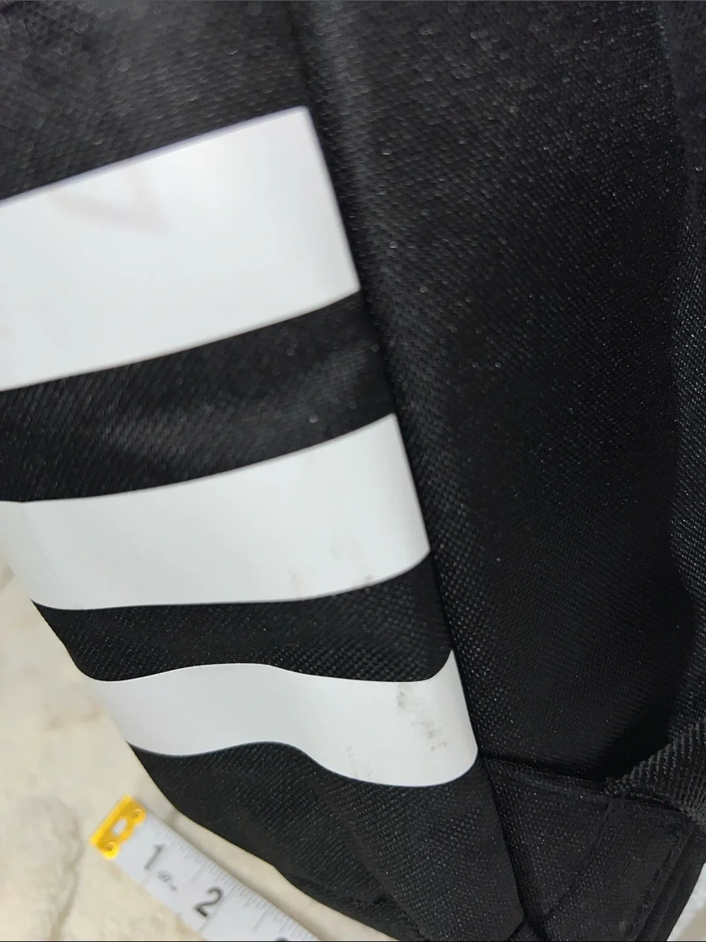 adidas Black Youth Originals Backpack with White Stripes NWT